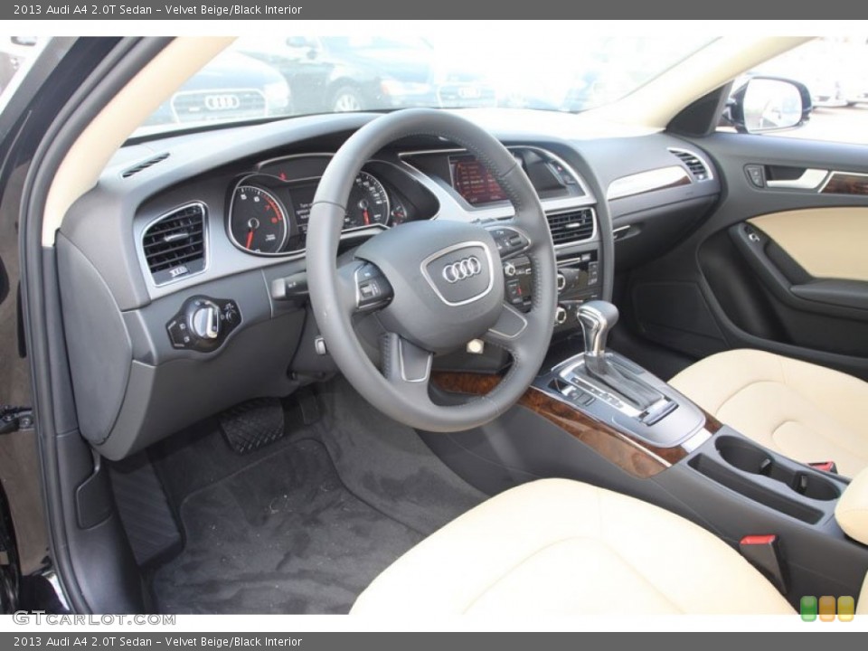 Velvet Beige/Black Interior Prime Interior for the 2013 Audi A4 2.0T Sedan #68909688