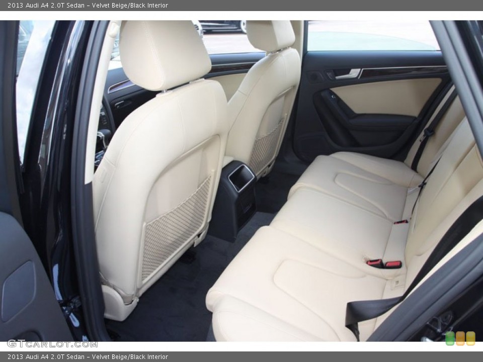 Velvet Beige/Black Interior Rear Seat for the 2013 Audi A4 2.0T Sedan #68909715