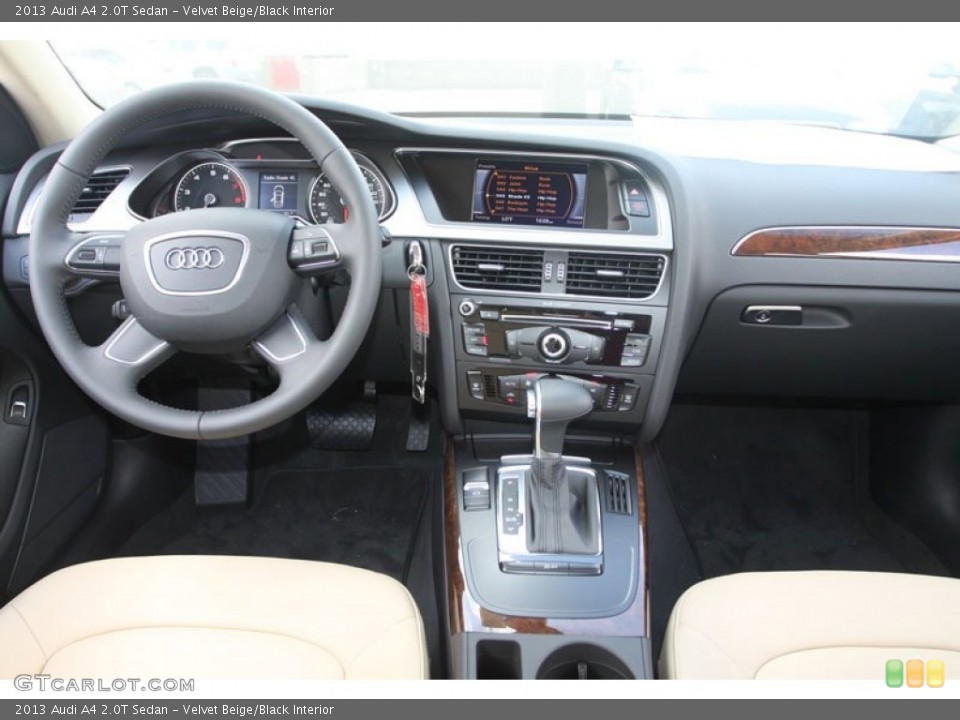 Velvet Beige/Black Interior Dashboard for the 2013 Audi A4 2.0T Sedan #68909721