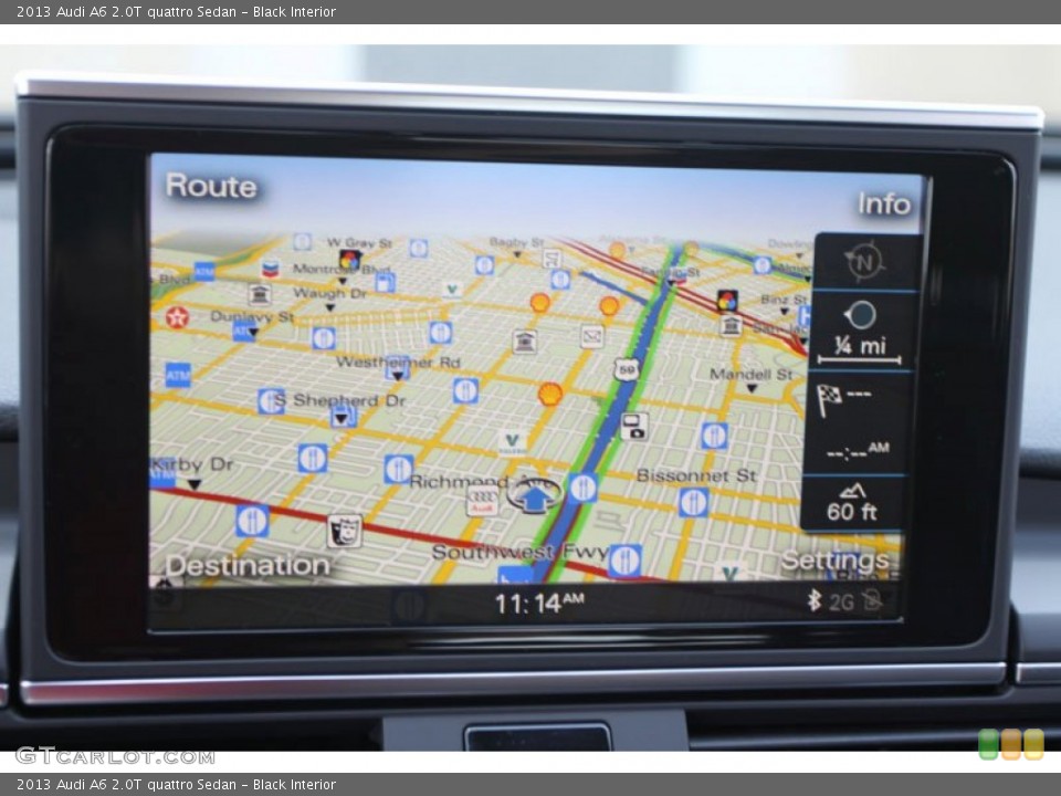 Black Interior Navigation for the 2013 Audi A6 2.0T quattro Sedan #68909985