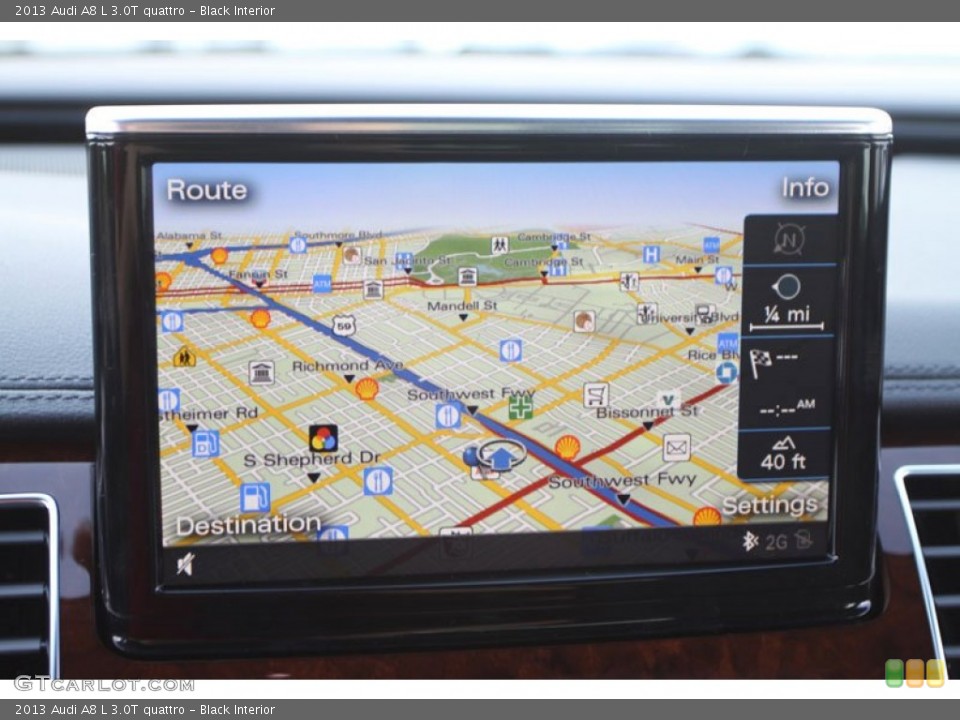 Black Interior Navigation for the 2013 Audi A8 L 3.0T quattro #68910216