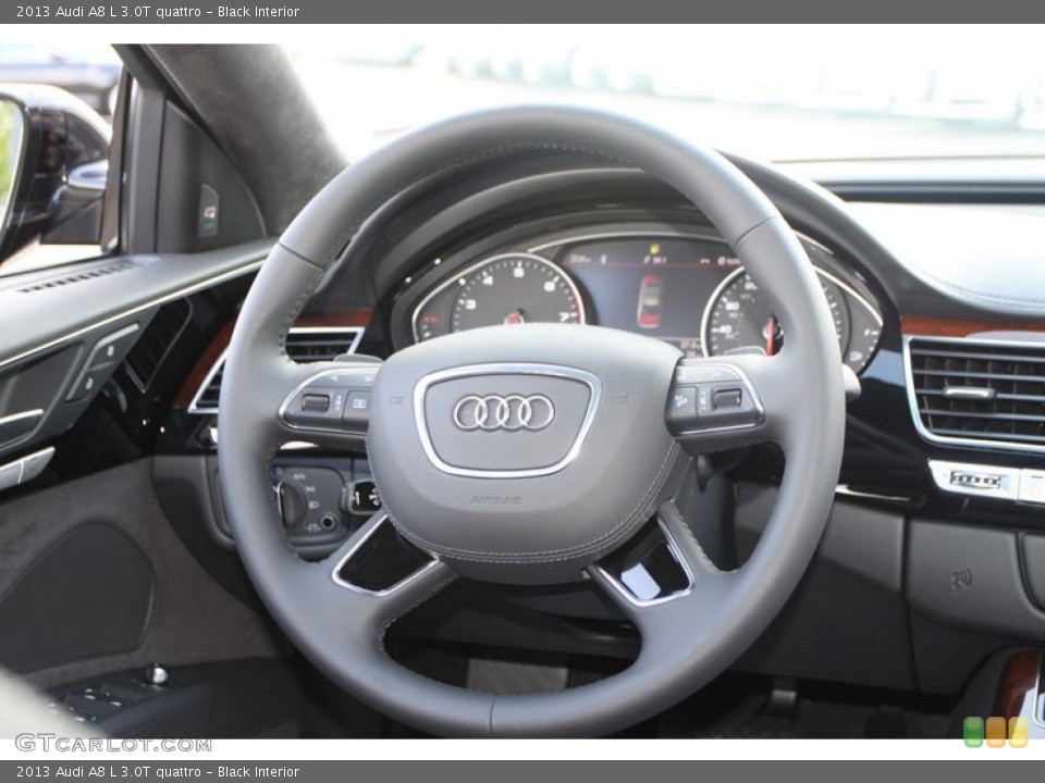 Black Interior Steering Wheel for the 2013 Audi A8 L 3.0T quattro #68910291