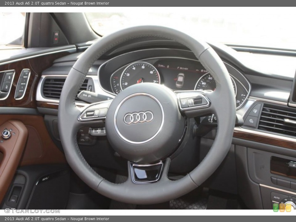 Nougat Brown Interior Steering Wheel for the 2013 Audi A6 2.0T quattro Sedan #68910501
