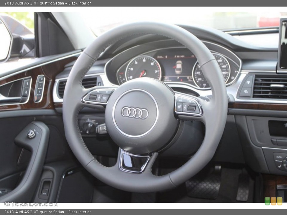 Black Interior Steering Wheel for the 2013 Audi A6 2.0T quattro Sedan #68911017