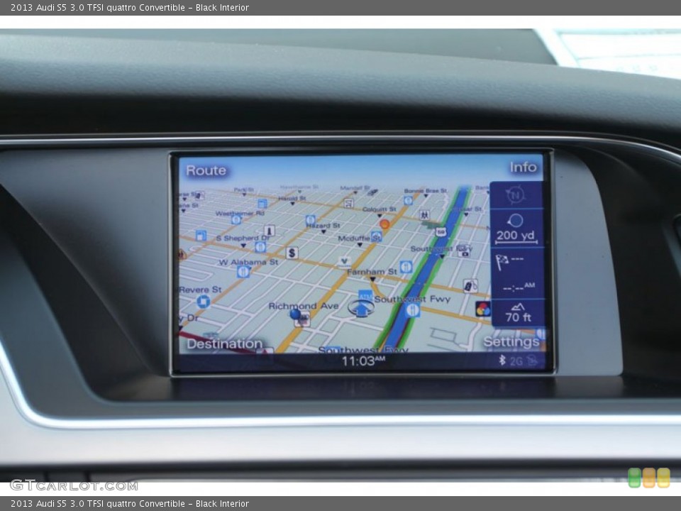 Black Interior Navigation for the 2013 Audi S5 3.0 TFSI quattro Convertible #68911299