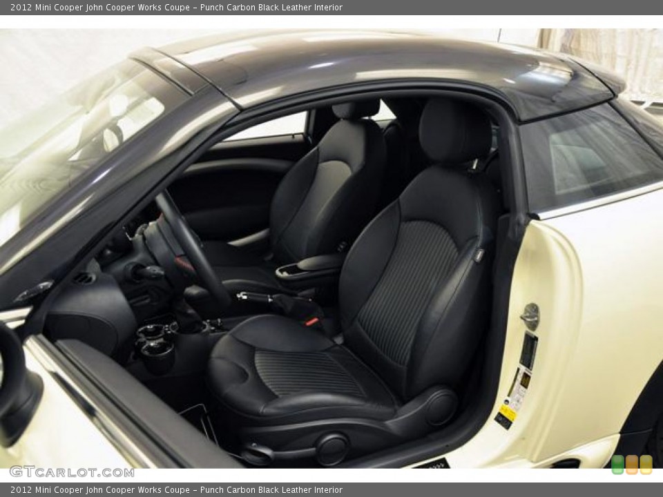 Punch Carbon Black Leather Interior Photo for the 2012 Mini Cooper John Cooper Works Coupe #68911365