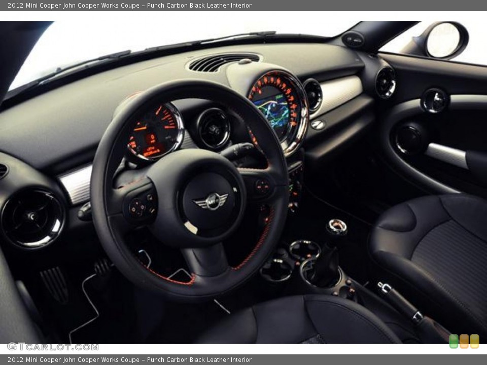 Punch Carbon Black Leather Interior Photo for the 2012 Mini Cooper John Cooper Works Coupe #68911665
