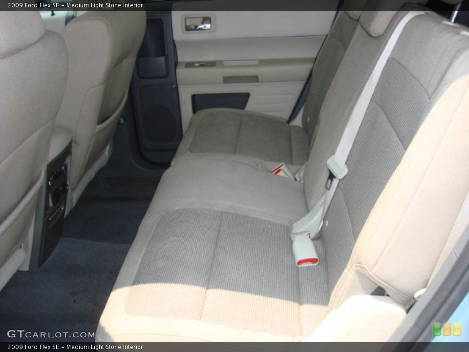 Medium Light Stone Interior Rear Seat for the 2009 Ford Flex SE #68915502