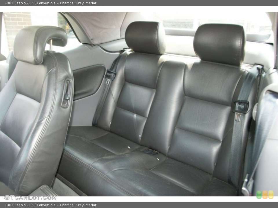 Charcoal Grey Interior Rear Seat for the 2003 Saab 9-3 SE Convertible #68917578