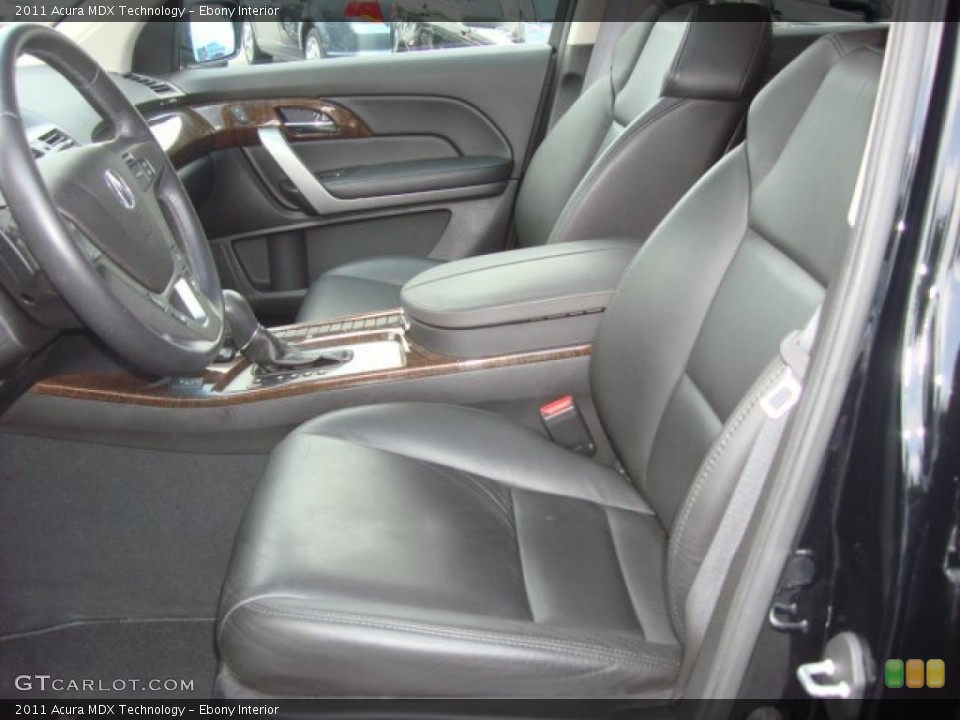Ebony Interior Front Seat for the 2011 Acura MDX Technology #68917851