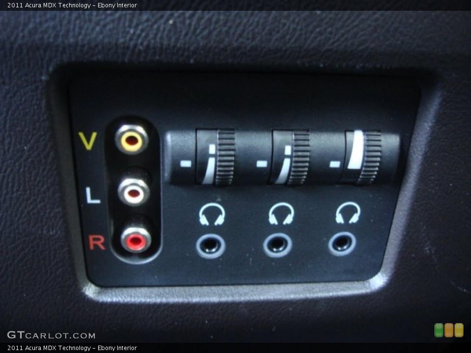Ebony Interior Controls for the 2011 Acura MDX Technology #68917875