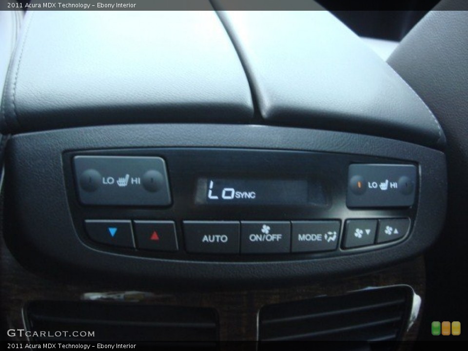 Ebony Interior Controls for the 2011 Acura MDX Technology #68917884