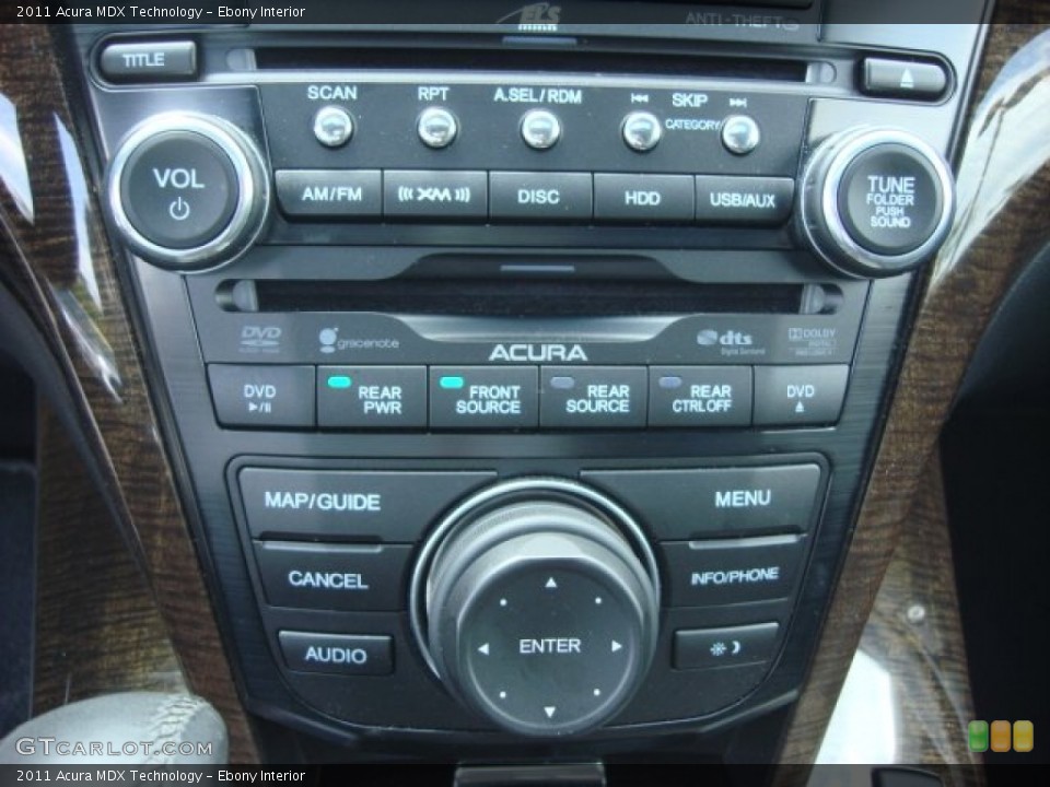 Ebony Interior Controls for the 2011 Acura MDX Technology #68917962