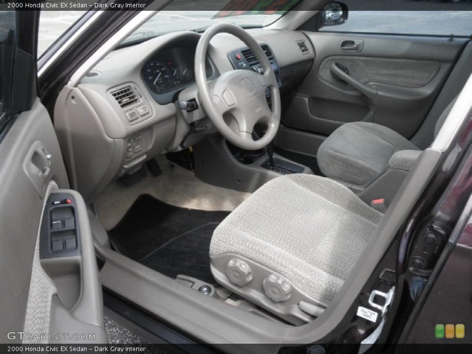 Dark Gray 2000 Honda Civic Interiors