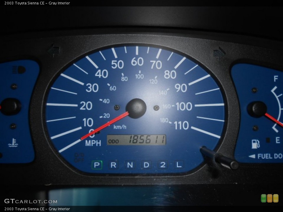 Gray Interior Gauges for the 2003 Toyota Sienna CE #68921003