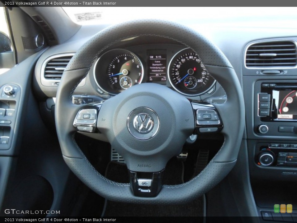 Titan Black Interior Steering Wheel for the 2013 Volkswagen Golf R 4 Door 4Motion #68921787