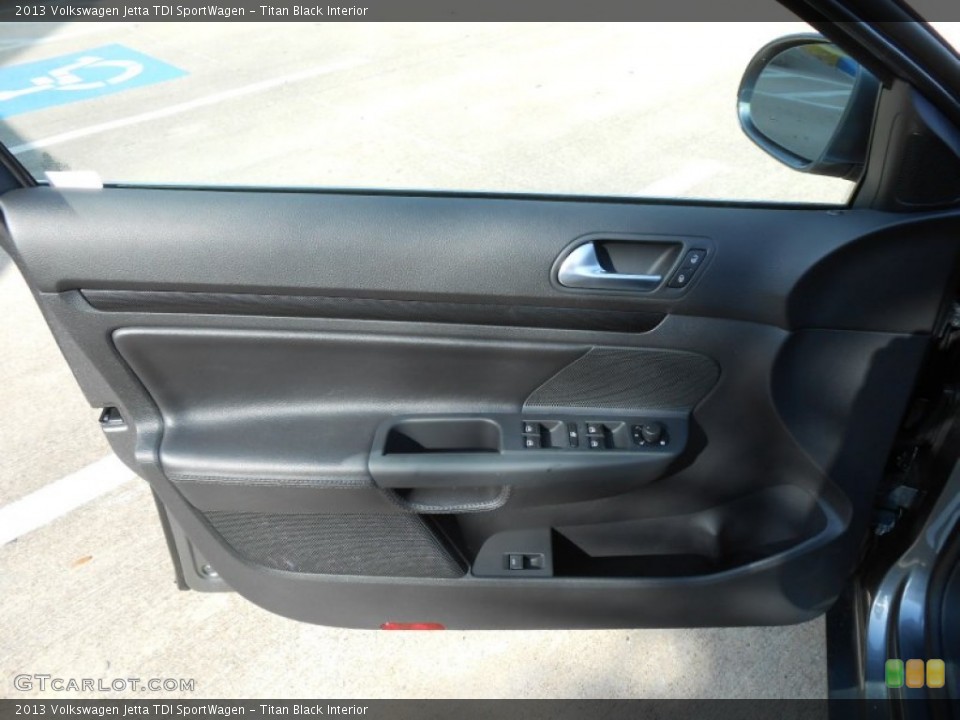 Titan Black Interior Door Panel for the 2013 Volkswagen Jetta TDI SportWagen #68922159
