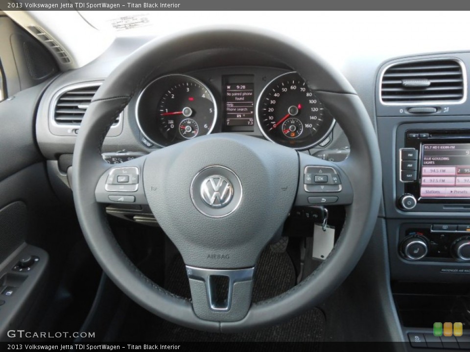 Titan Black Interior Steering Wheel for the 2013 Volkswagen Jetta TDI SportWagen #68922213