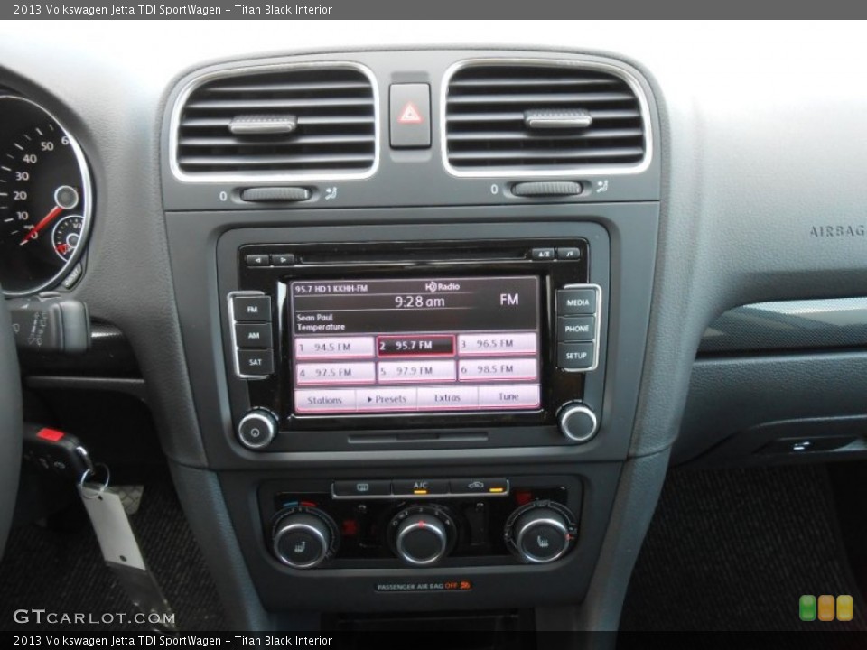 Titan Black Interior Controls for the 2013 Volkswagen Jetta TDI SportWagen #68922222