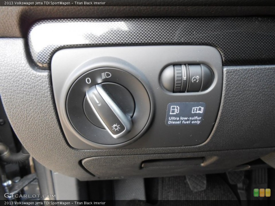 Titan Black Interior Controls for the 2013 Volkswagen Jetta TDI SportWagen #68922258