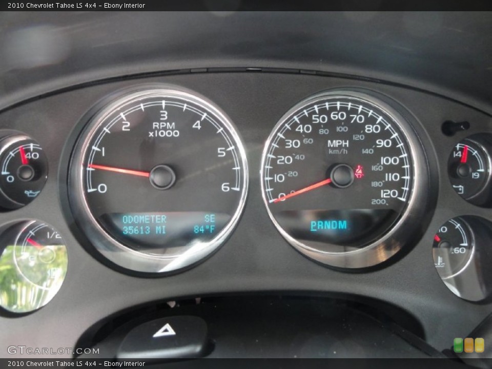 Ebony Interior Gauges for the 2010 Chevrolet Tahoe LS 4x4 #68926269