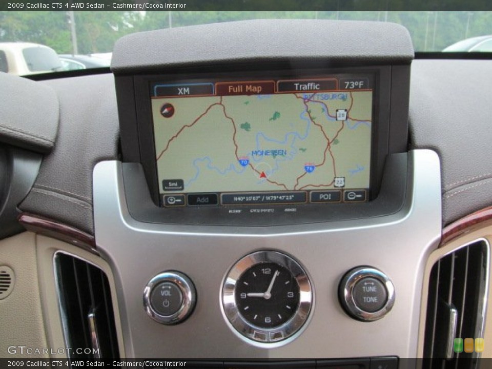 Cashmere/Cocoa Interior Navigation for the 2009 Cadillac CTS 4 AWD Sedan #68929881