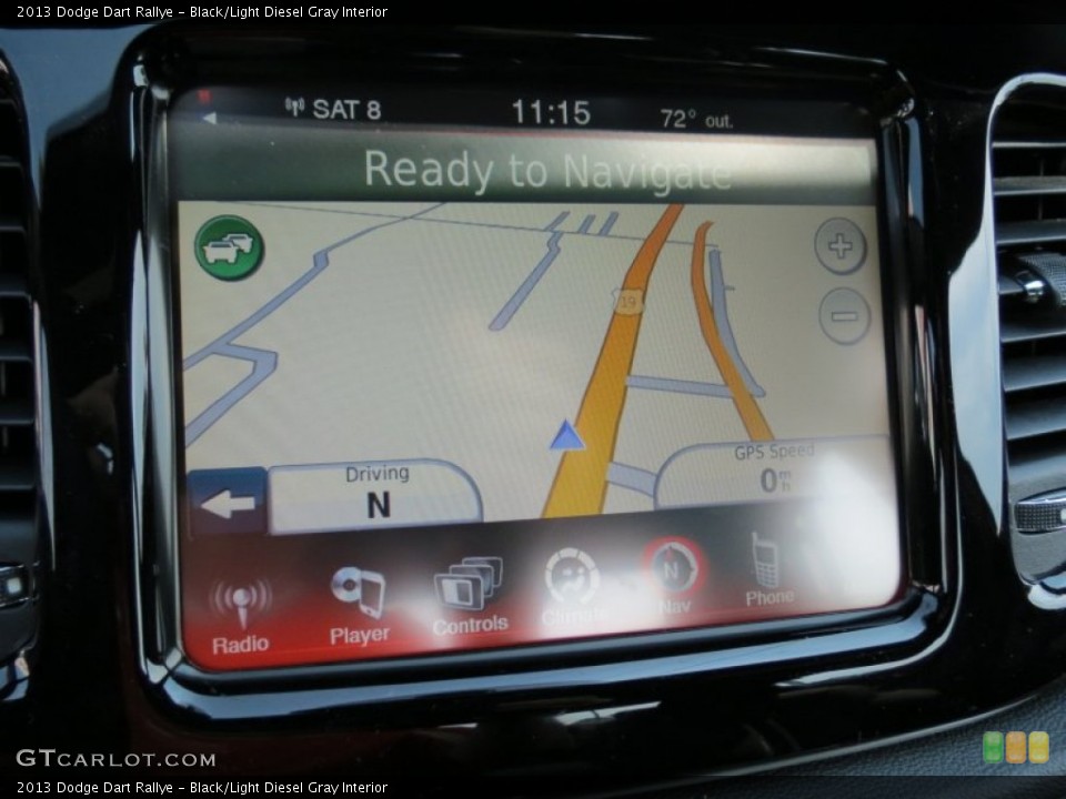 Black/Light Diesel Gray Interior Navigation for the 2013 Dodge Dart Rallye #68929944