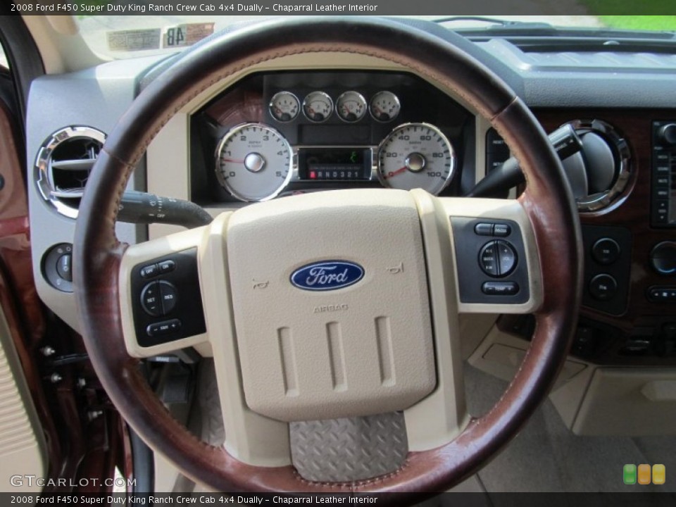 Chaparral Leather Interior Steering Wheel for the 2008 Ford F450 Super Duty King Ranch Crew Cab 4x4 Dually #68930988