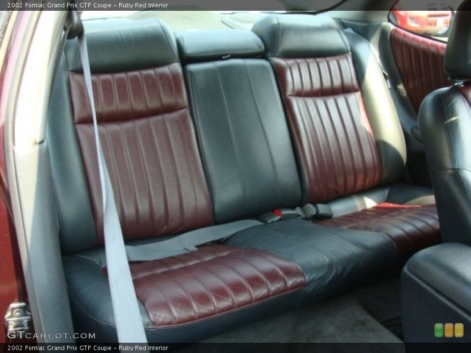 Ruby Red Interior Rear Seat for the 2002 Pontiac Grand Prix GTP Coupe #68934955