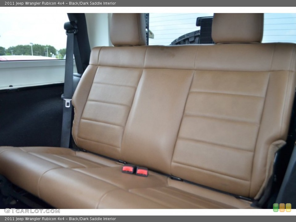 Black/Dark Saddle Interior Rear Seat for the 2011 Jeep Wrangler Rubicon 4x4 #68936409