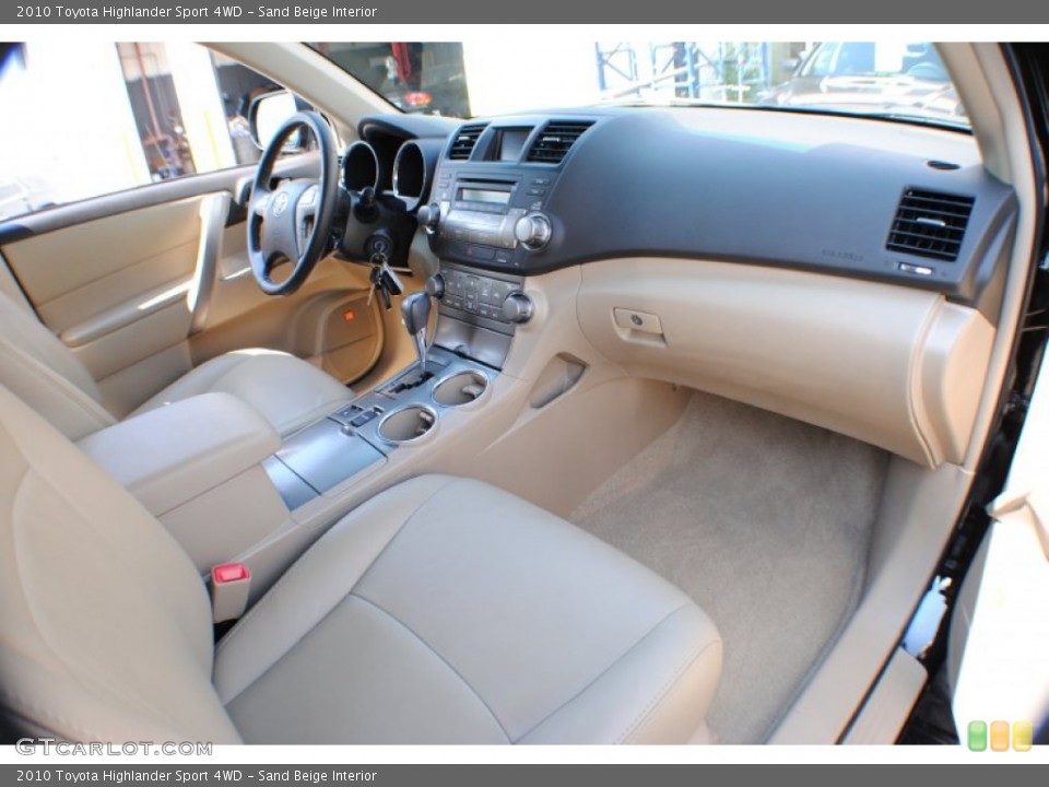 Sand Beige Interior Prime Interior for the 2010 Toyota Highlander Sport 4WD #68939679