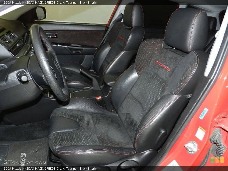 Black Interior Front Seat for the 2009 Mazda MAZDA3 MAZDASPEED3 Grand Touring #68942081