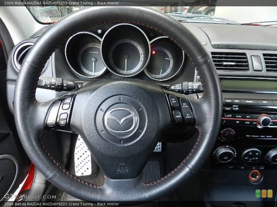 Black Interior Steering Wheel for the 2009 Mazda MAZDA3 MAZDASPEED3 Grand Touring #68942103