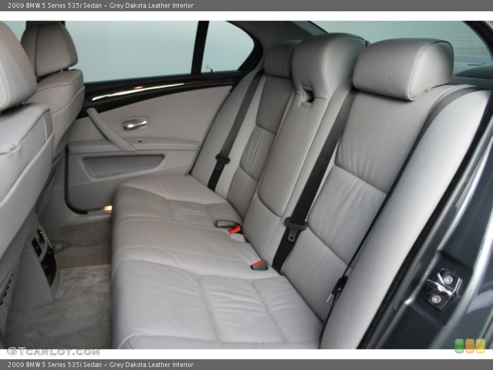 Grey Dakota Leather Interior Rear Seat for the 2009 BMW 5 Series 535i Sedan #68943663