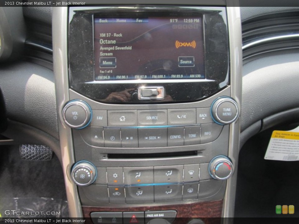 Jet Black Interior Controls for the 2013 Chevrolet Malibu LT #68944986