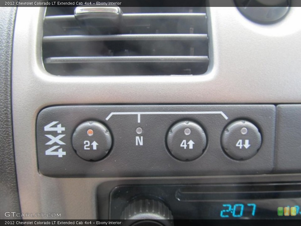 Ebony Interior Controls for the 2012 Chevrolet Colorado LT Extended Cab 4x4 #68945355