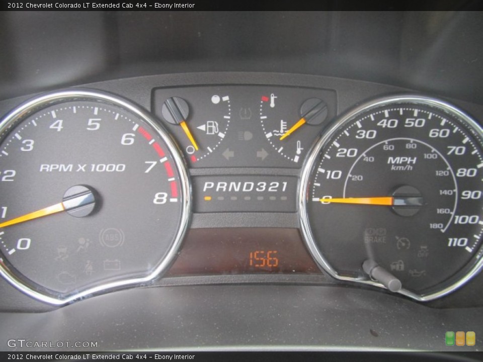 Ebony Interior Gauges for the 2012 Chevrolet Colorado LT Extended Cab 4x4 #68945376