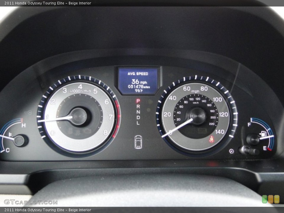 Beige Interior Gauges for the 2011 Honda Odyssey Touring Elite #68947164