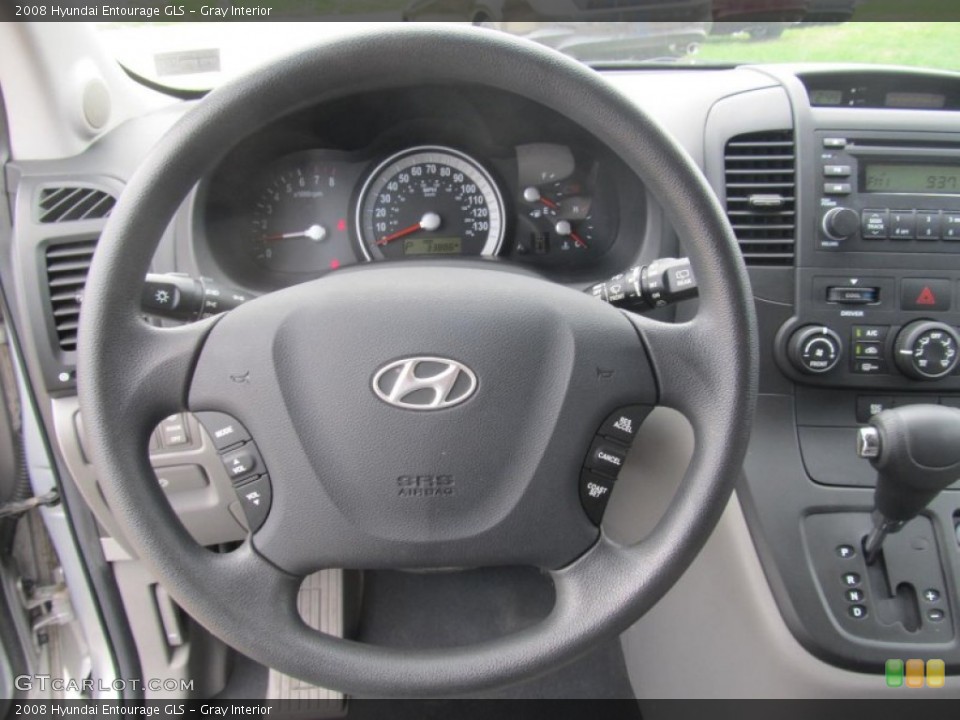 Gray Interior Steering Wheel for the 2008 Hyundai Entourage GLS #68947851