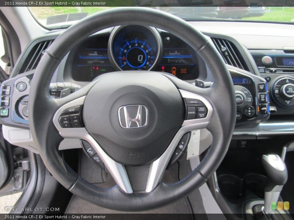 Gray Fabric Interior Steering Wheel for the 2011 Honda CR-Z EX Sport Hybrid #68947971