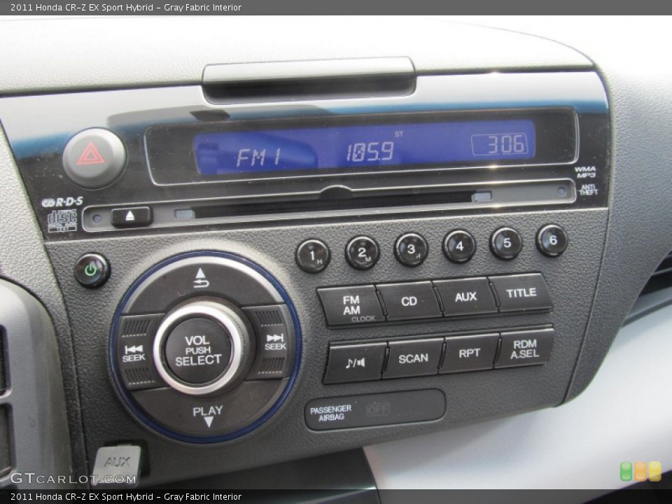 Gray Fabric Interior Controls for the 2011 Honda CR-Z EX Sport Hybrid #68947974