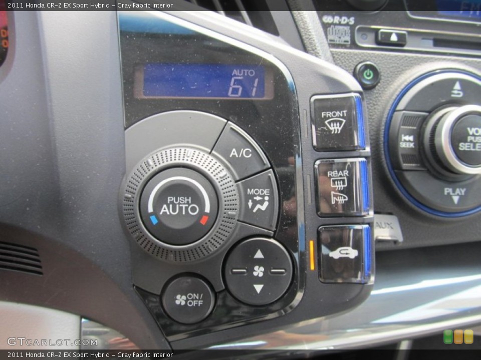 Gray Fabric Interior Controls for the 2011 Honda CR-Z EX Sport Hybrid #68947980