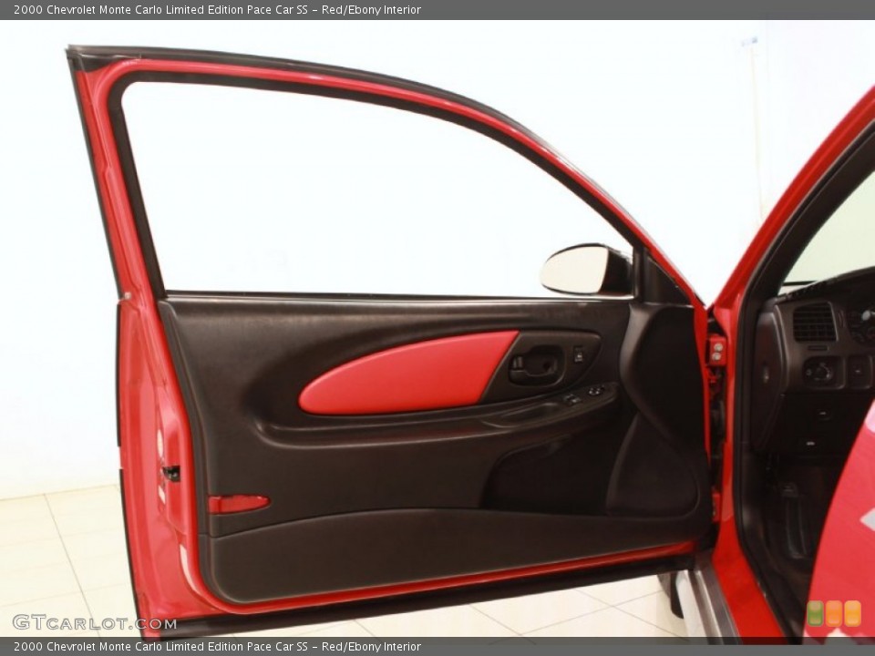 Red/Ebony Interior Door Panel for the 2000 Chevrolet Monte Carlo Limited Edition Pace Car SS #68952363