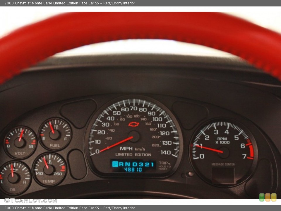 Red/Ebony Interior Gauges for the 2000 Chevrolet Monte Carlo Limited Edition Pace Car SS #68952390