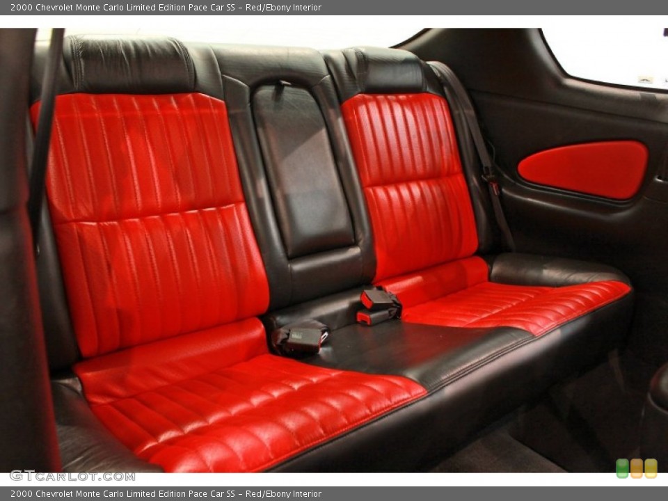 Red/Ebony Interior Rear Seat for the 2000 Chevrolet Monte Carlo Limited Edition Pace Car SS #68952411