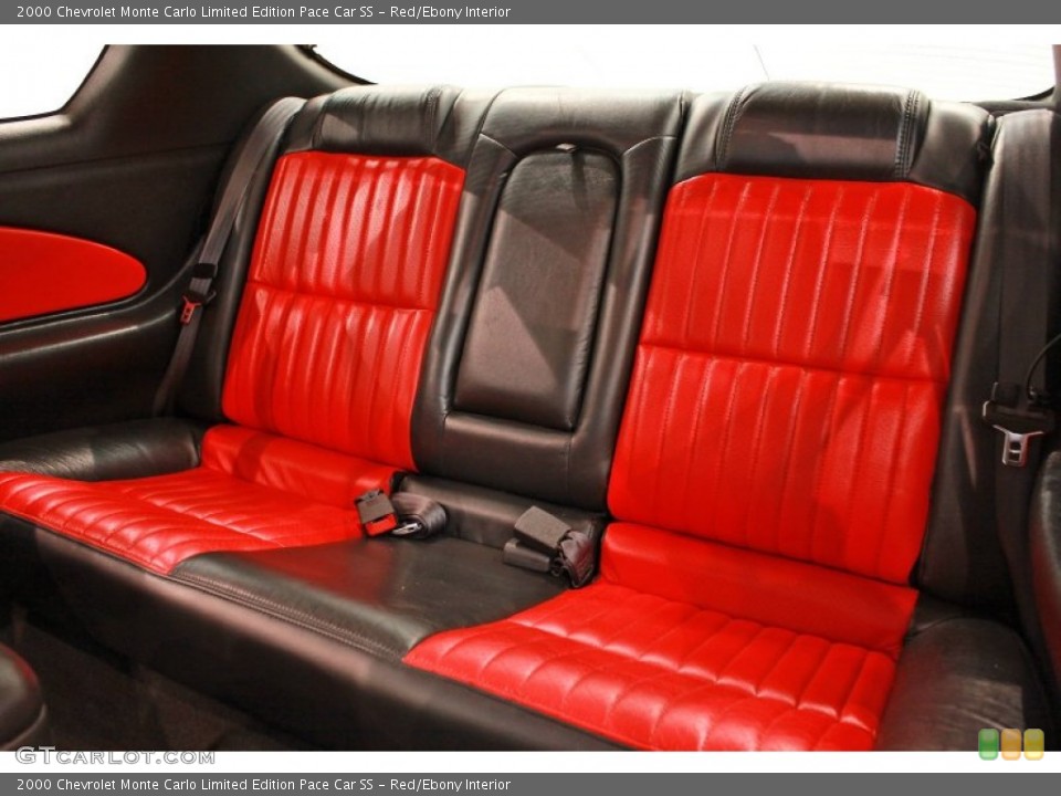 Red/Ebony Interior Rear Seat for the 2000 Chevrolet Monte Carlo Limited Edition Pace Car SS #68952414