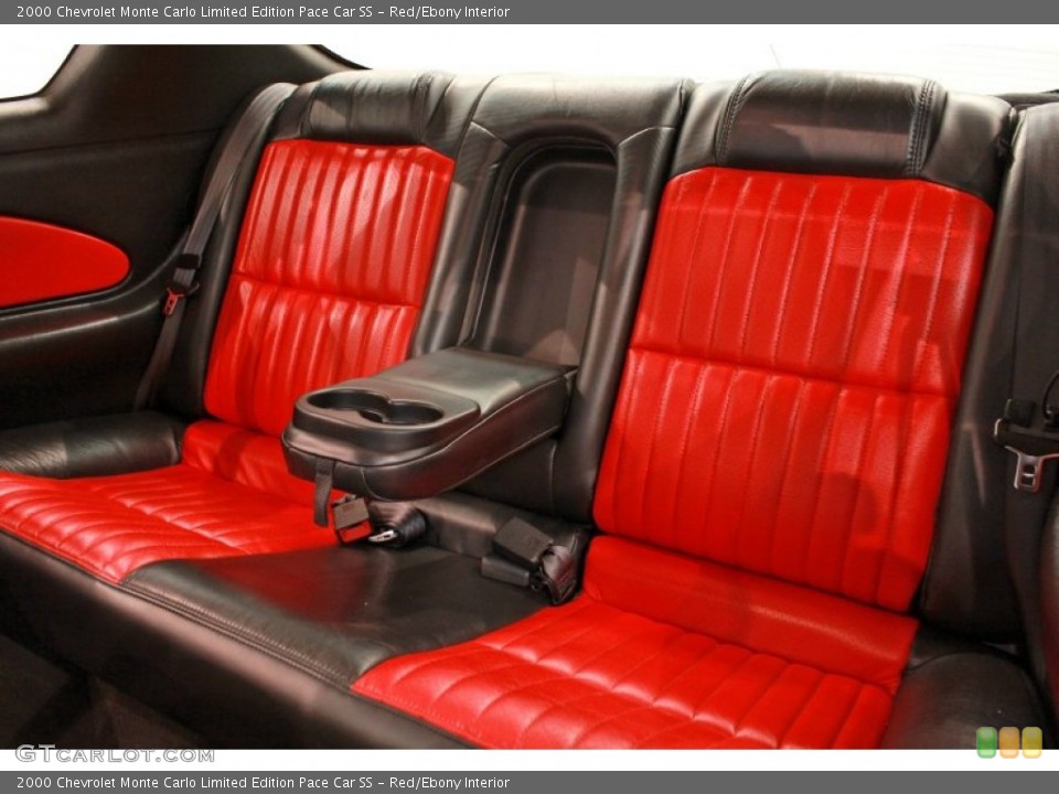 Red/Ebony Interior Rear Seat for the 2000 Chevrolet Monte Carlo Limited Edition Pace Car SS #68952417
