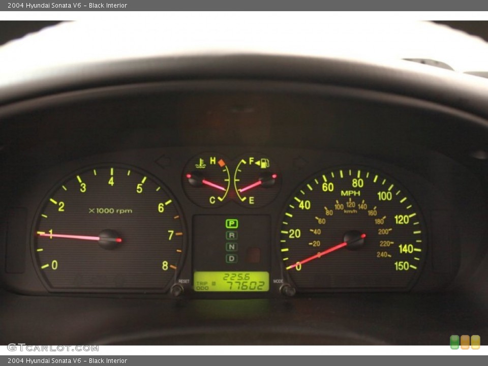 Black Interior Gauges for the 2004 Hyundai Sonata V6 #68952489