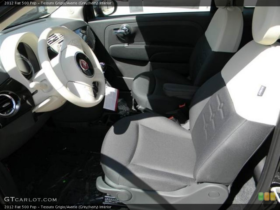 Tessuto Grigio/Avorio (Grey/Ivory) Interior Photo for the 2012 Fiat 500 Pop #68959022