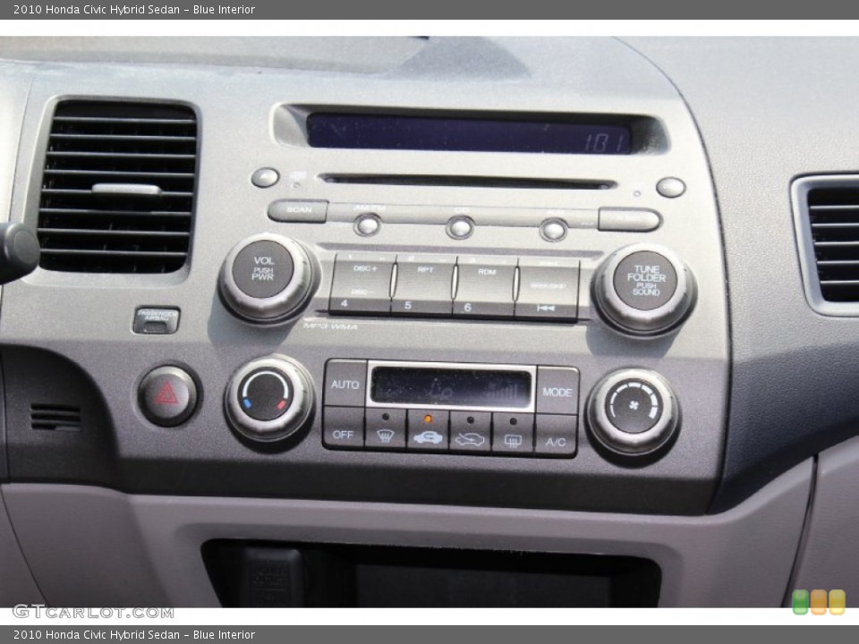 Blue Interior Controls for the 2010 Honda Civic Hybrid Sedan #68959211